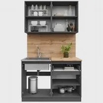 Кухонный гарнитур Лето 1.0 (графит)