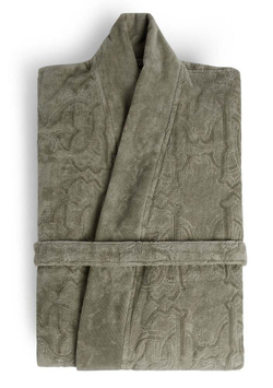 Халат махровый Roberto Cavalli Araldico серый с шалькой