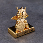 Сувенир дракон с монетой " Богатства ", с хрусталиком