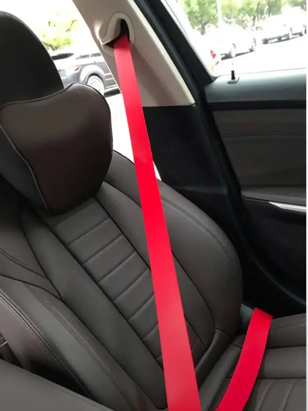 Ремень безопасности красный 3,6 м