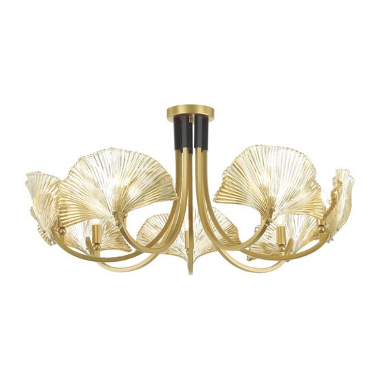 4870/7 HALL ODL_EX22 187 золотой/чёрный/стекло Люстра E14 7*40W VENTAGLIO