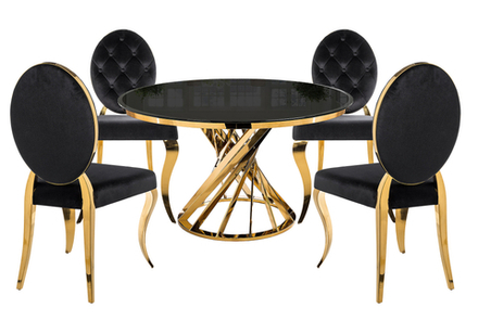 Обеденная группа Woodville Вандер black, gold