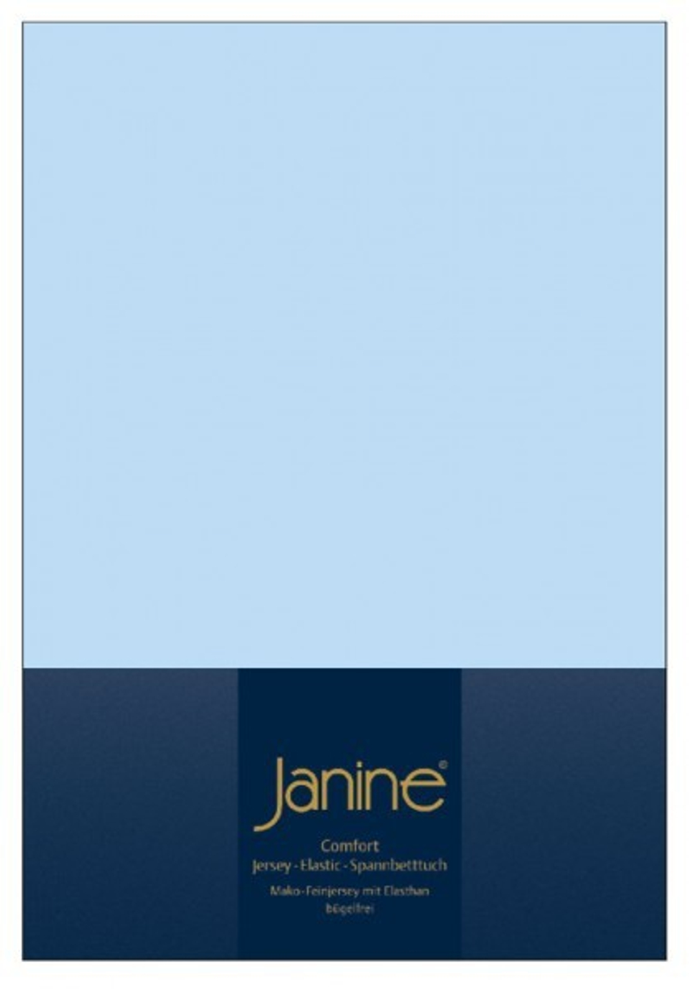 Простыня на резинке 180-200x200 Janine Elastic-Jersey 5002 голубая