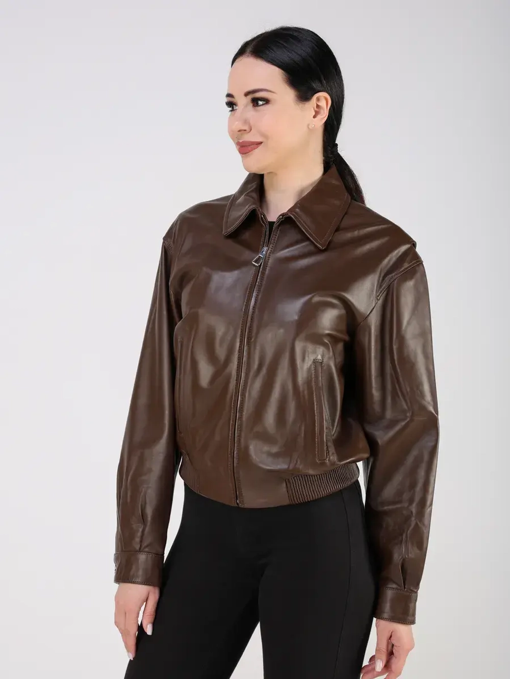 Кожаная куртка демисезонная