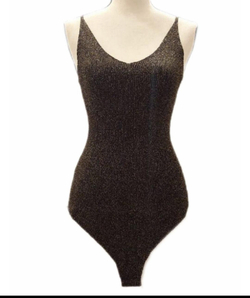 Pinko боди в рубчик с люрексом