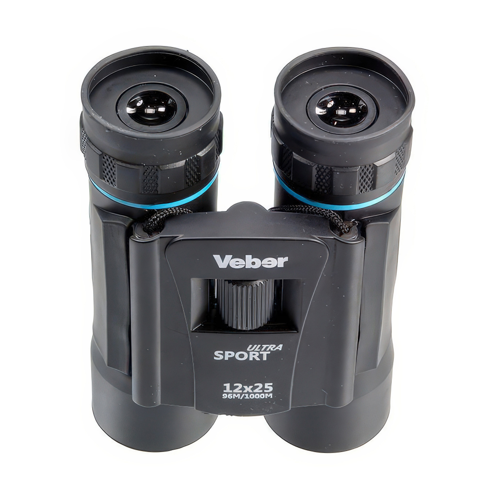 Бинокль Veber Sport Ultra БН 12x25 black - однослойное просветление оптики