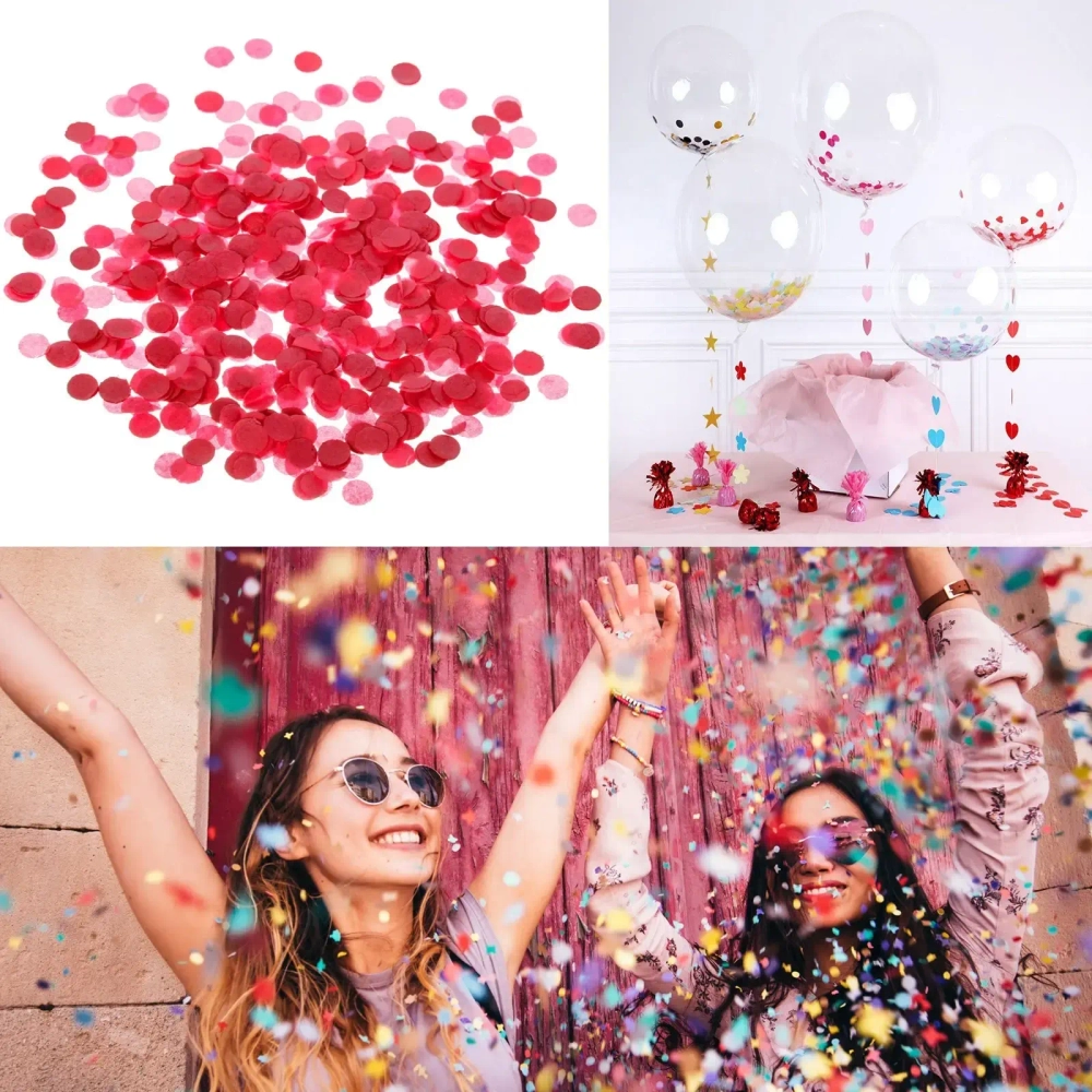 Конфетти «Круги красные» 10 г, бумага