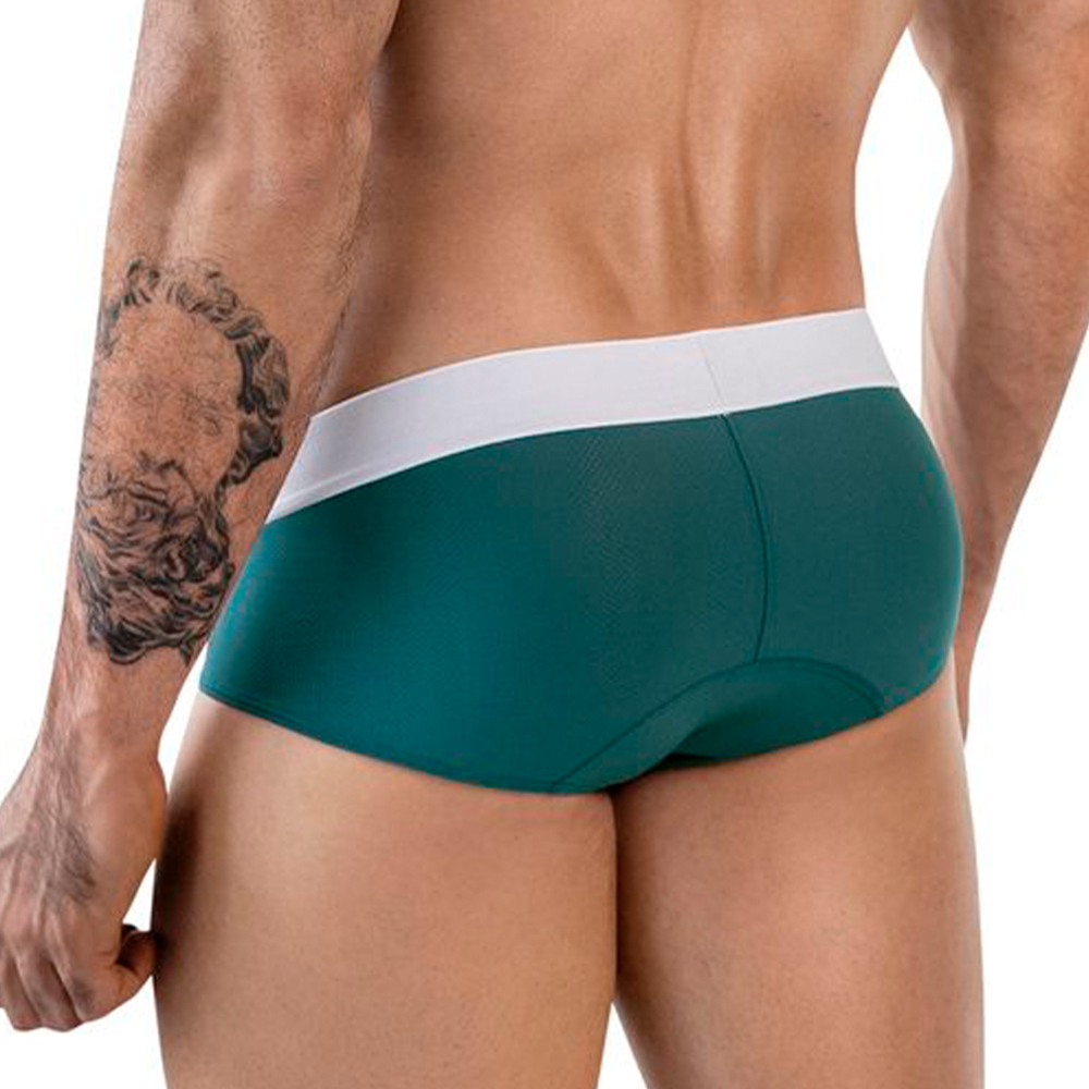 Мужские трусы брифы зеленые Clever Moda LECLER CLASSIC BRIEF 186310