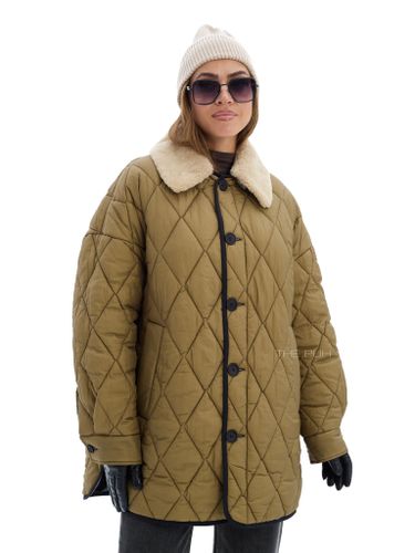 Удлиненная двусторонняя куртка с меховым воротником