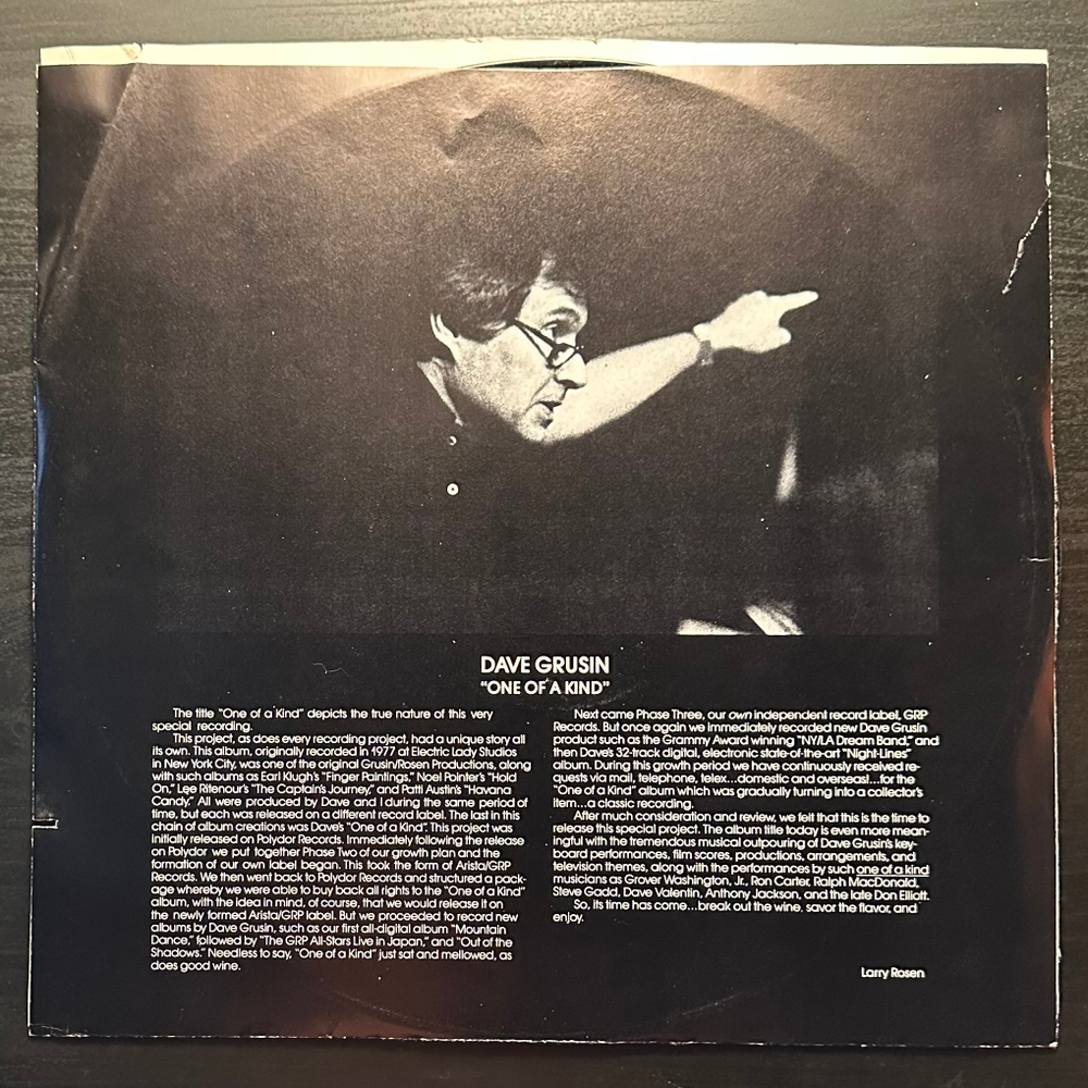 Dave Grusin - One Of A Kind (США 1980г.)