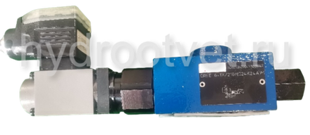 DREE6-1X/210MG24K24F1M - Пропорциональный редукционный клапан Ду6 со встроенным усилителем, сигнал F1 = 4…20мА, давление регулировки до 210 бар, монтаж - на плиту