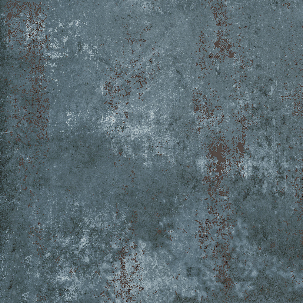 Керамогранит, Arcadia Ceramica, METAL AZUL, 600x600 мм, металл