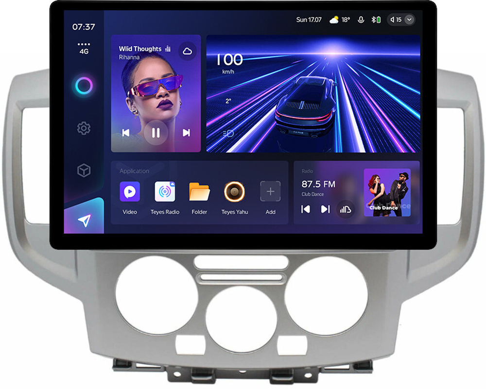 Магнитола для Nissan NV200 2009+ (рамка серебро) - Teyes CC3-2K монитор 13" 2K QLED на Android 10, 4G SIM-слот, CarPlay