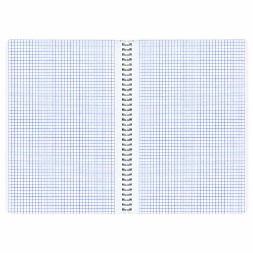 Тетрадь А4, 96 л., BRAUBERG, гребень, клетка, матовая ламинация, "NoteBookMono" (микс в спайке), 405315