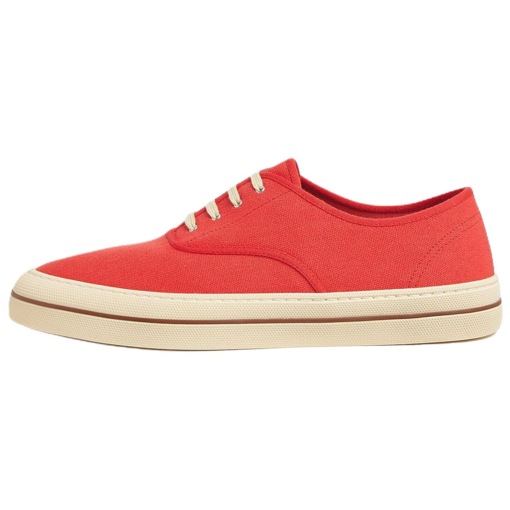 Loro Piana Canvas Shoes Men"s Low top Red