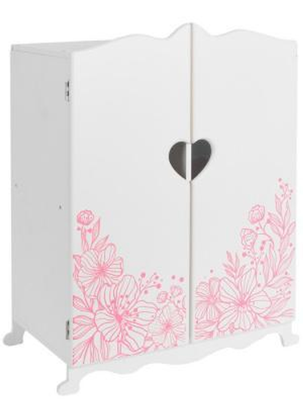 Шкаф с дизайнерским цветочным принтом "Diamond princess" белый (Манюня)