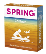 Презервативы Spring (контурные) 3шт. (Цвет: прозрачный)