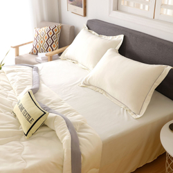 Комплект постельного белья с Одеялом VIVA - HOME TEXTILE, Однотонный, Сатин, Евро
