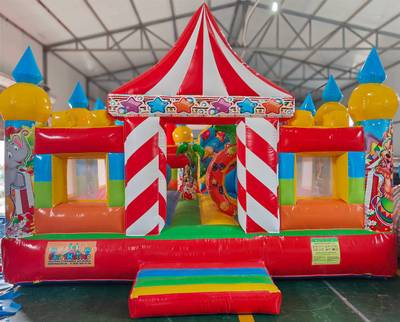 Коммерческий надувной батут "Цирковые приключения" 6*5*2.8 м