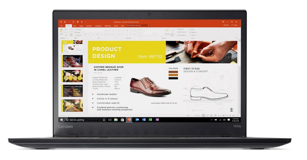 14" Ноутбук Lenovo ThinkPad T470s Touch (1920x1080, Intel Core i7-7600U, RAM 8ГБ, SSD 256ГБ, Intel HD Graphics 520, Win 10Pro)