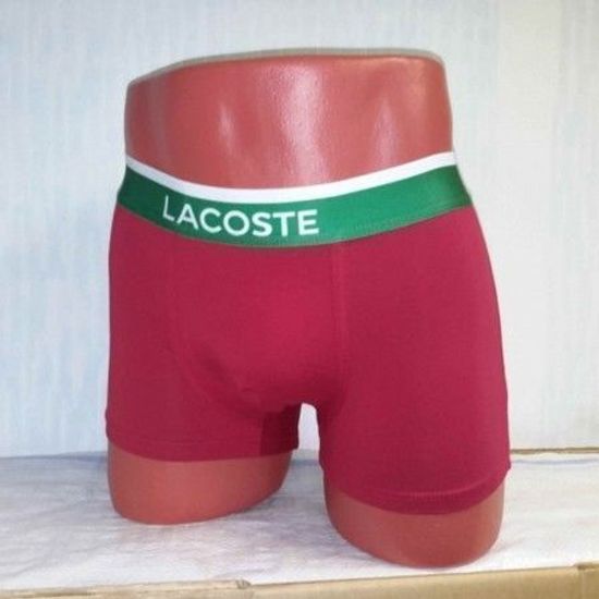 Мужские трусы боксеры бордовые Lacoste Underwear
