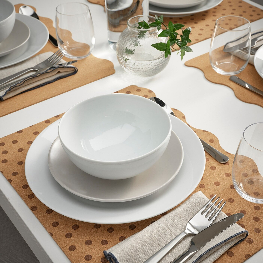 IKEA SOLABBORRE  (ИКЕА СОЛАББОРРЕ)  -  Коврик, пробка/точки, 42x32 см