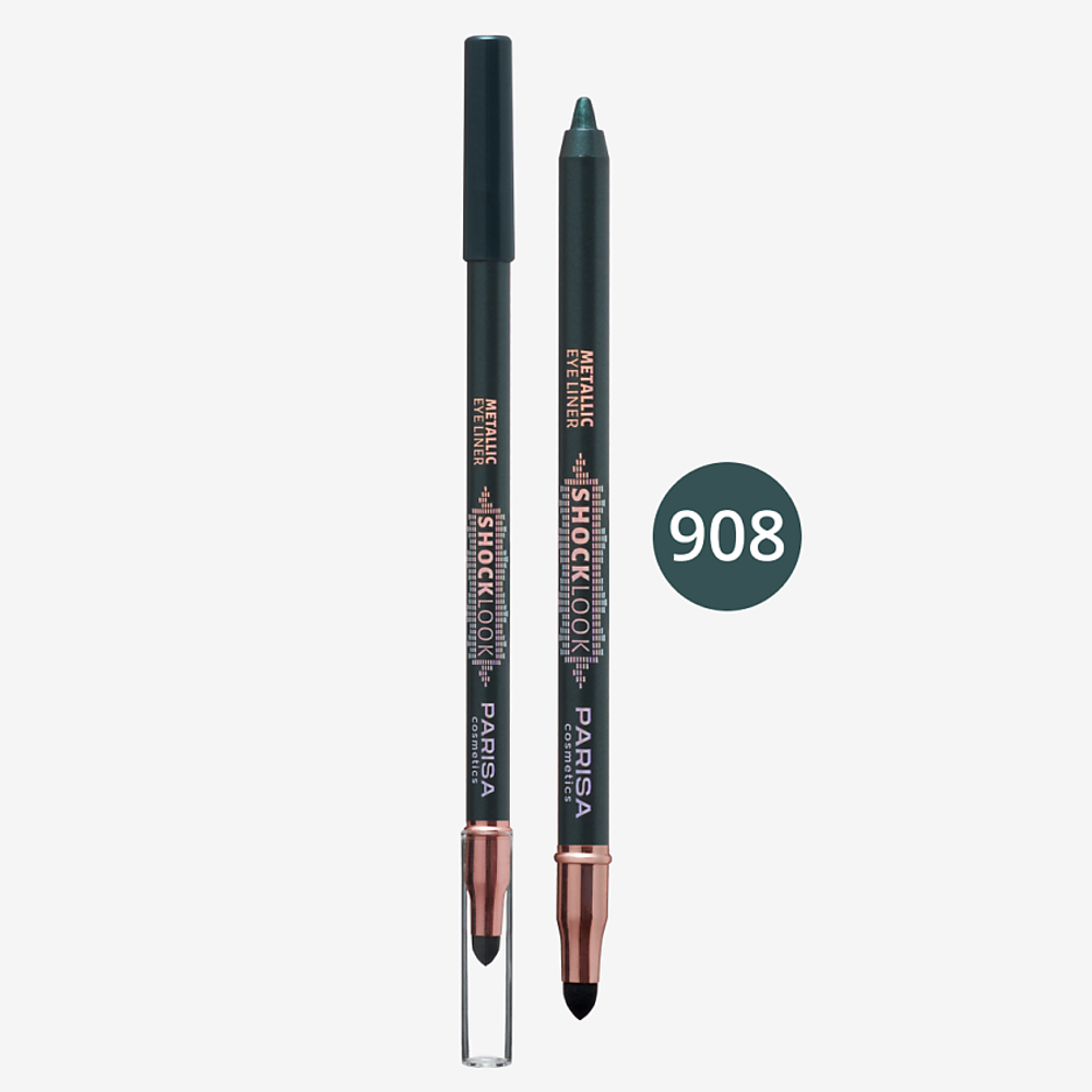 Parisa Карандаш для глаз Shock Look Metallic, тон №908, Emerald