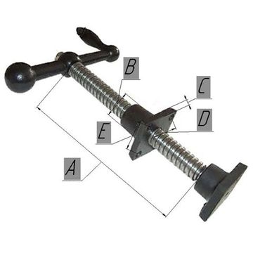 Винт для пресса, SRL200, с рукоятью и упором на конце винта