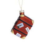 Елочное украшение чемодан стекло 6*3.5*8.5 см в ассортименте