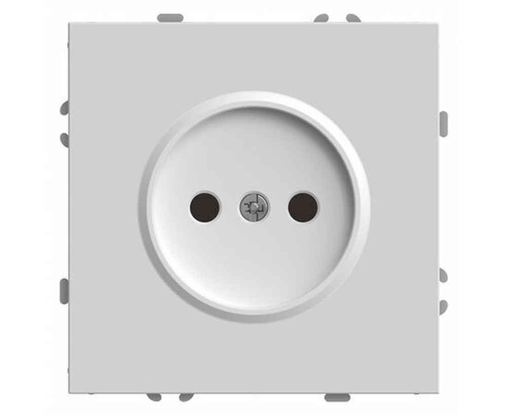 Розетка 1-местная с покрытием Soft Touch с защитной шторкой (механизм) без заземления 250В, 16А, серия Эмили, RST16-5109-01, белый фарфор (РАМКА ПРИОБРЕТАЕТСЯ ОТДЕЛЬНО), STEKKER 49876