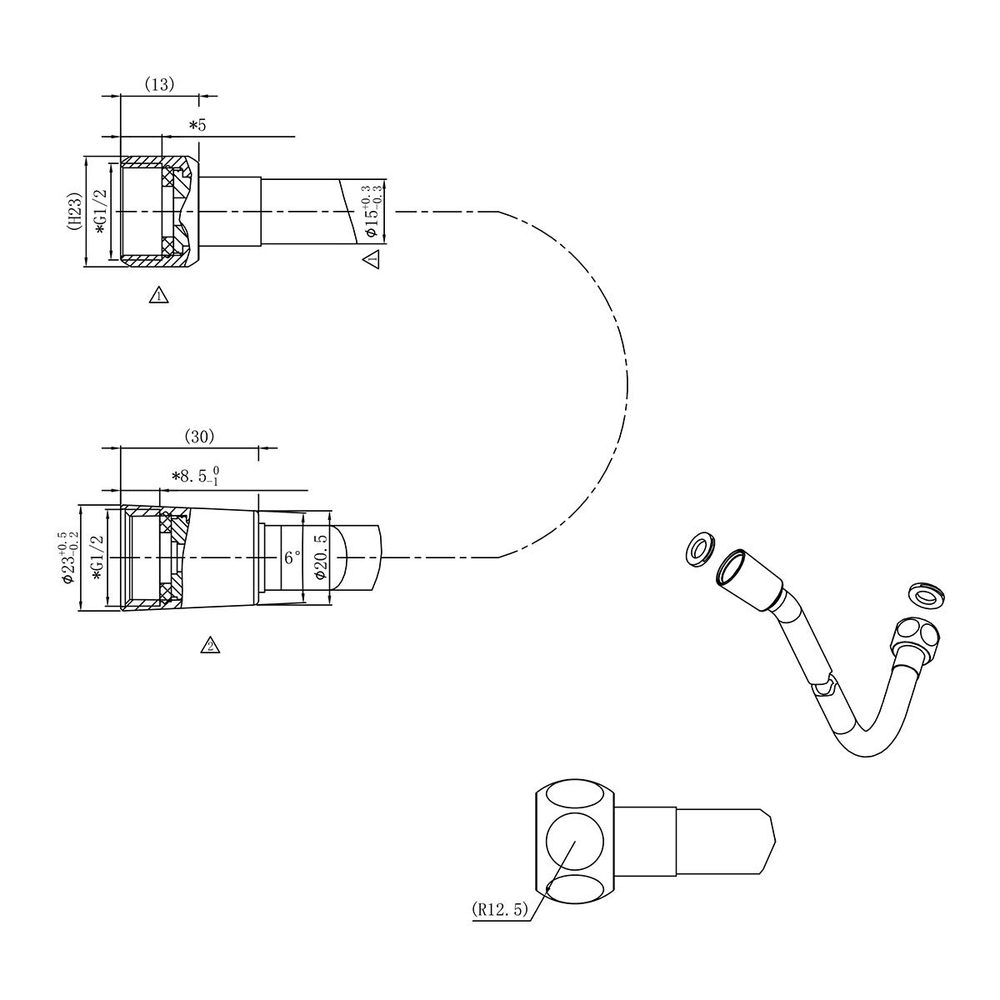 Душевой комплект Inspire VSFW-3I21MT4CH встраиваемый, термостатический, двухрежимный, хром
