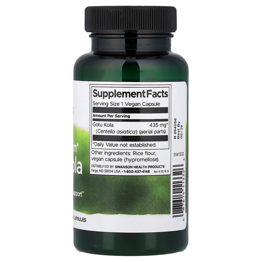 Swanson Vitamins, готу кола Full Spectrum®, 435 мг, 60 капсул
