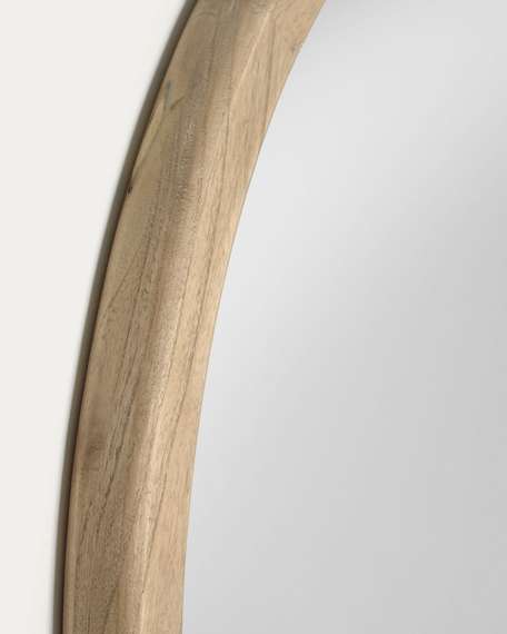 Круглое зеркало Alum из массива минди 100 см