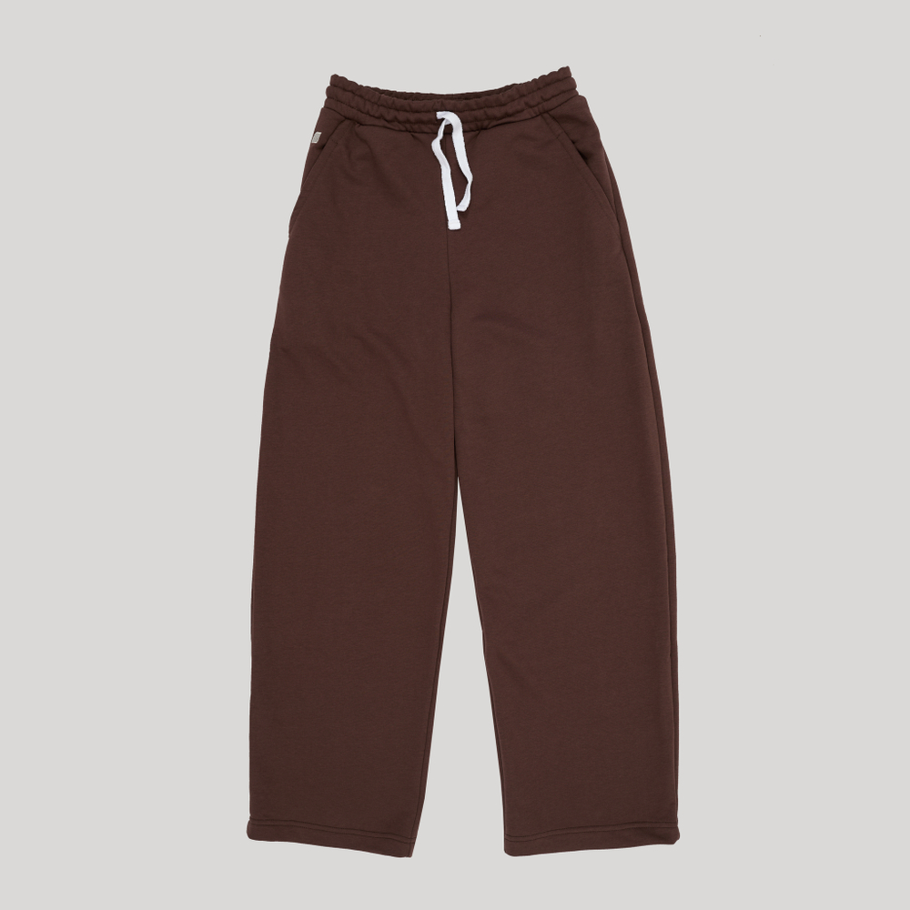 Wide Sweatpants LOGO French Roast