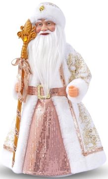 Дед Мороз Большой (золотой) (текстиль) – Премиум 500 г.