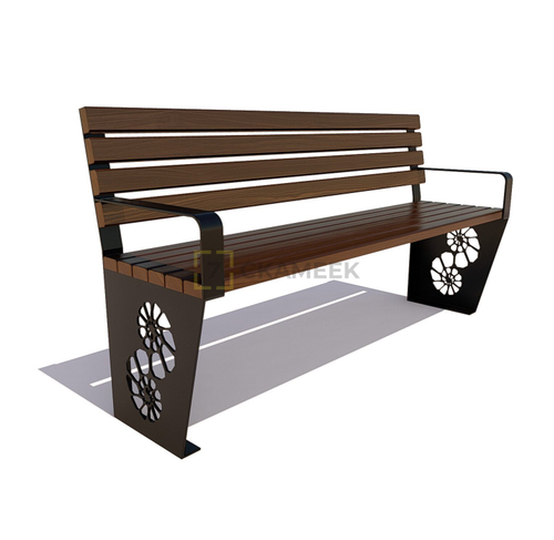 Скамейка садовая «Ракушка» (2,5 м ангарская сосна)