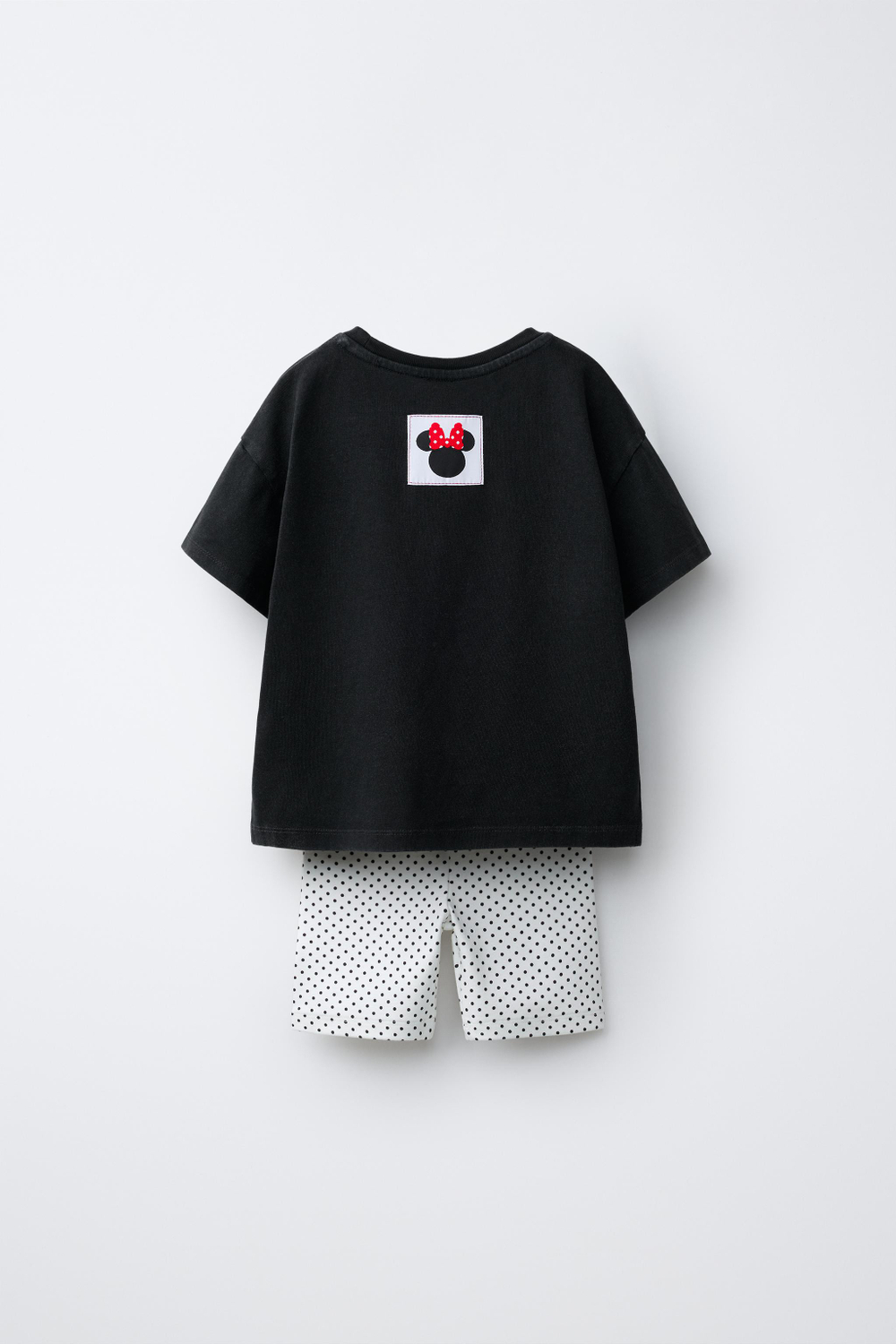 ZARA КОМПЛЕКТ ИЗ ФУТБОЛКИ И ЛЕГИНСОВ В ГОРОШЕК MINNIE MOUSE © DISNEY, ЧЕРНЫЙ/БЕЛЫЙ