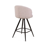 Стул барный Vito поворотный 360 градусов, букле серый