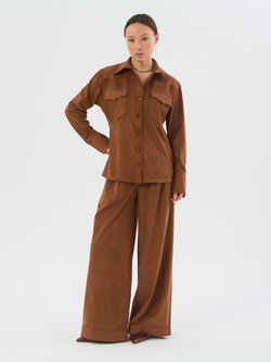 Рубашка из замши