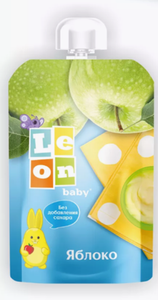 ПЮРЕ LEON BABY ЯБЛОКО 90ГР