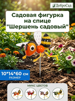 Фигура на спице «Шершень садовый» 10*14*60 см, микс