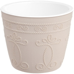 Кашпо для цветов пластиковое 3л d-18 см «Ажур» Пудровый