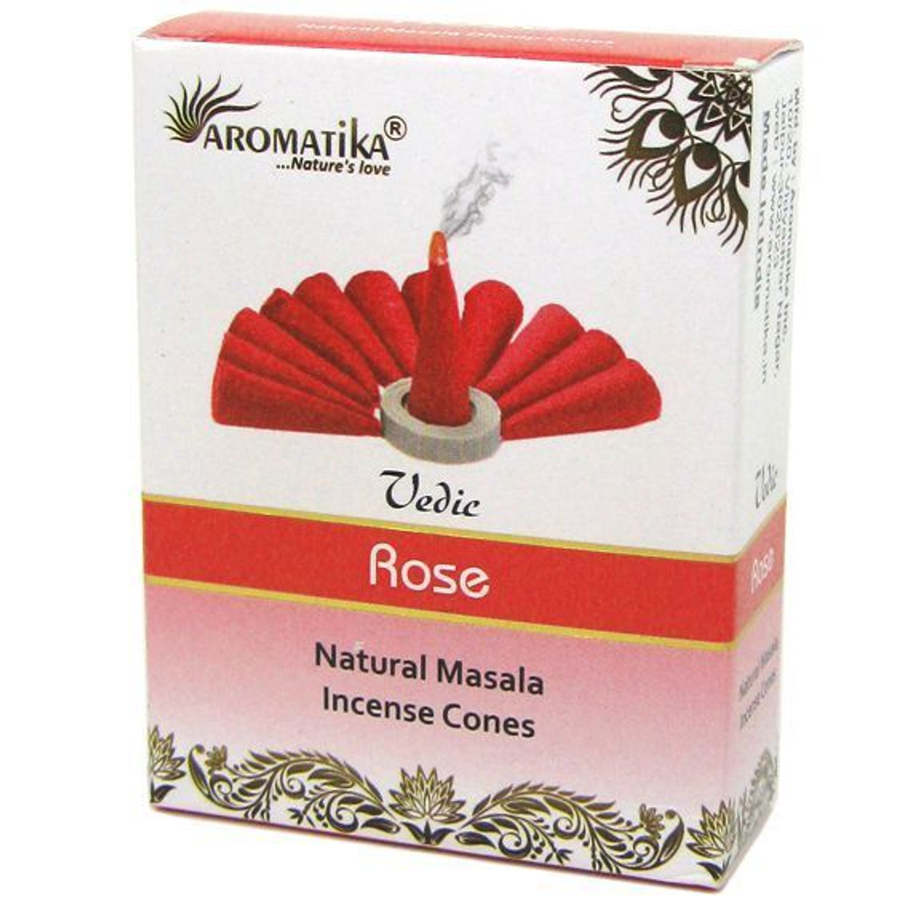 Aromatika Vedic Rose Благовоние-конус Роза 10 шт