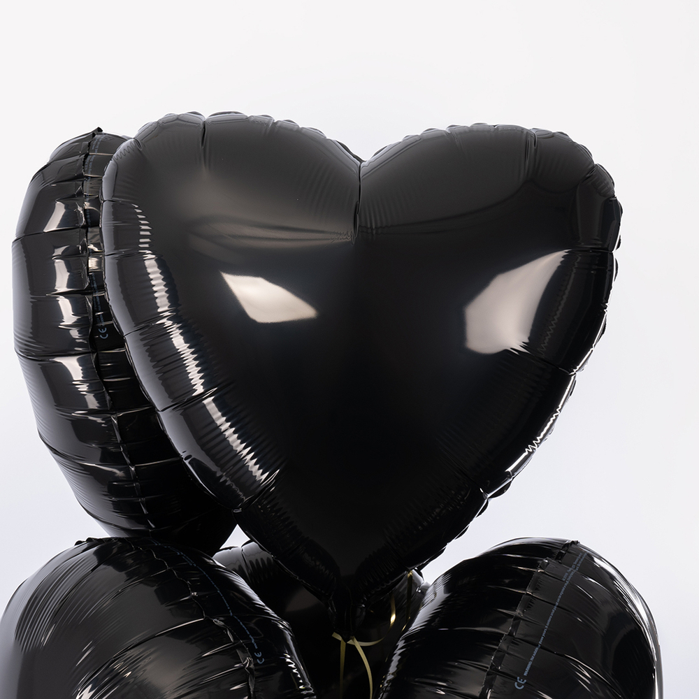 Сердце 18" Черный / Black Fm