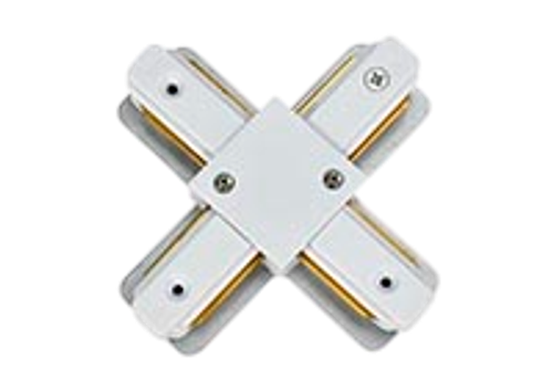 Однофазный коннектор 220V Х-образный, белый, 107*107 мм, 50 шт/кор