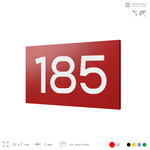 Номер на дверь 185, табличка на дверь для офиса, квартиры, кабинета, аудитории, склада, красная 120х70 мм, Айдентика Технолоджи