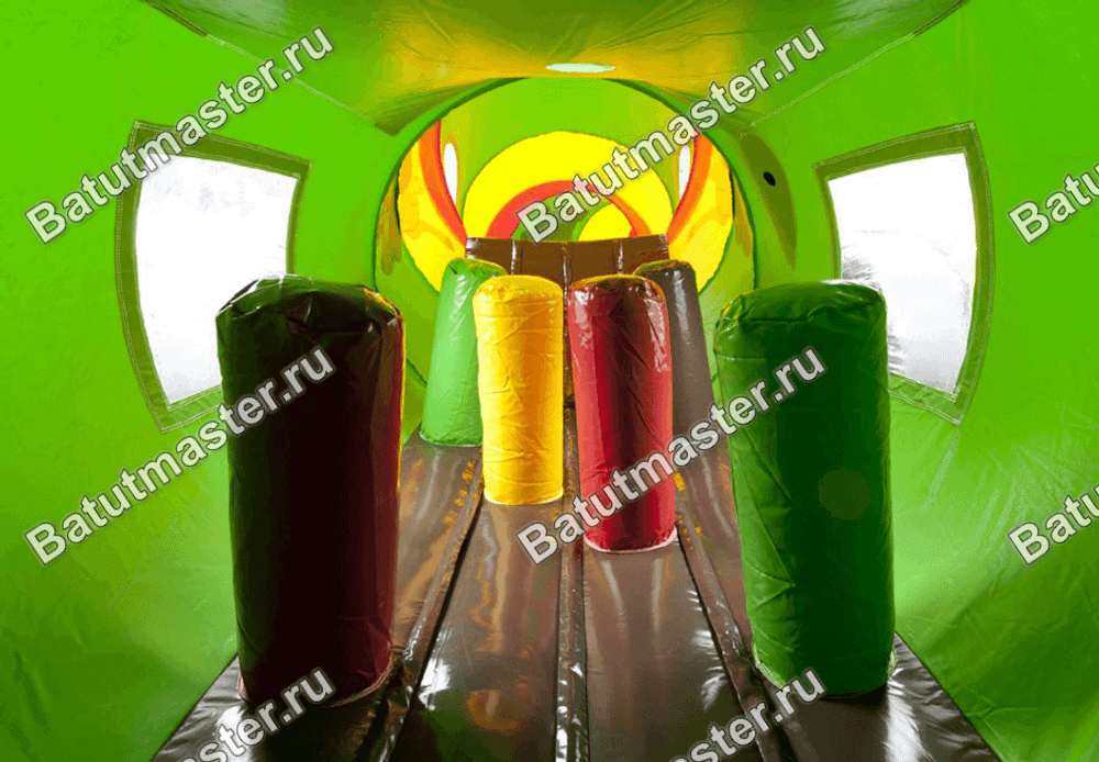 Коммерческий надувной батут "Тоннель веселый поезд"
