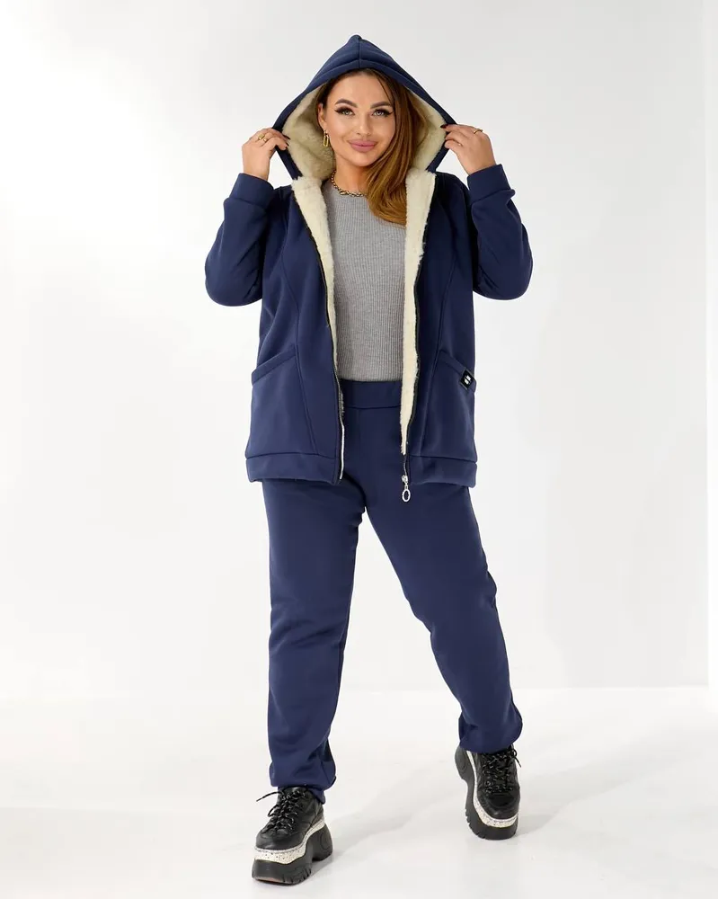 Костюм с мехом УК-5478-2 Фабрика Моды