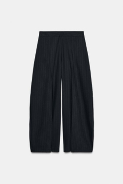 ZARA БРЮКИ В ПОЛОСКУ С ЗАЩИПАМИ — ZW COLLECTION, В ПОЛОСКУ