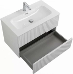 Тумба с раковиной Cezares DUET-N 80 DUET-N-800-2C-SO-FBS-P ясень белая софт